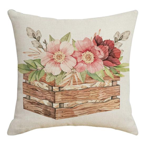 

45x45 см Пасхальная наволочка с изображением кролика, яйца, цветочного ботинка, многоразовые праздничные украшения, диван, спальня, квадратная подушка, чехол для подушки, праздничный подарок D