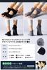 Gemma Plus Yoga Pilates Grip Set of Toeless Non-Slip Socks, Five-Toe, Women's, Socks, Non-Slip, Socks, Pilates, Dance, Black, Gray, Spring/Summer, 2,