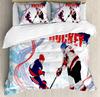 3pcs Bedding Set Ice Hockey Playing Field Home Textile Duvet Cover Pillow Case Boy Kid Teen Girl Bedding Covers Set