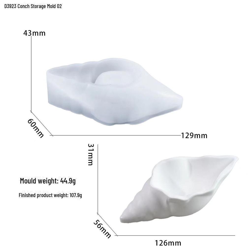 DIY Creative Ocean-Style Plaster Conch Shell Aromatherapy Candle Holder