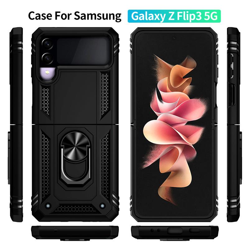 Suitable for Samsung Z Flip5 Sergeant Ring Anti Fall Protector Fold4 Folding Bracket Mobile Case