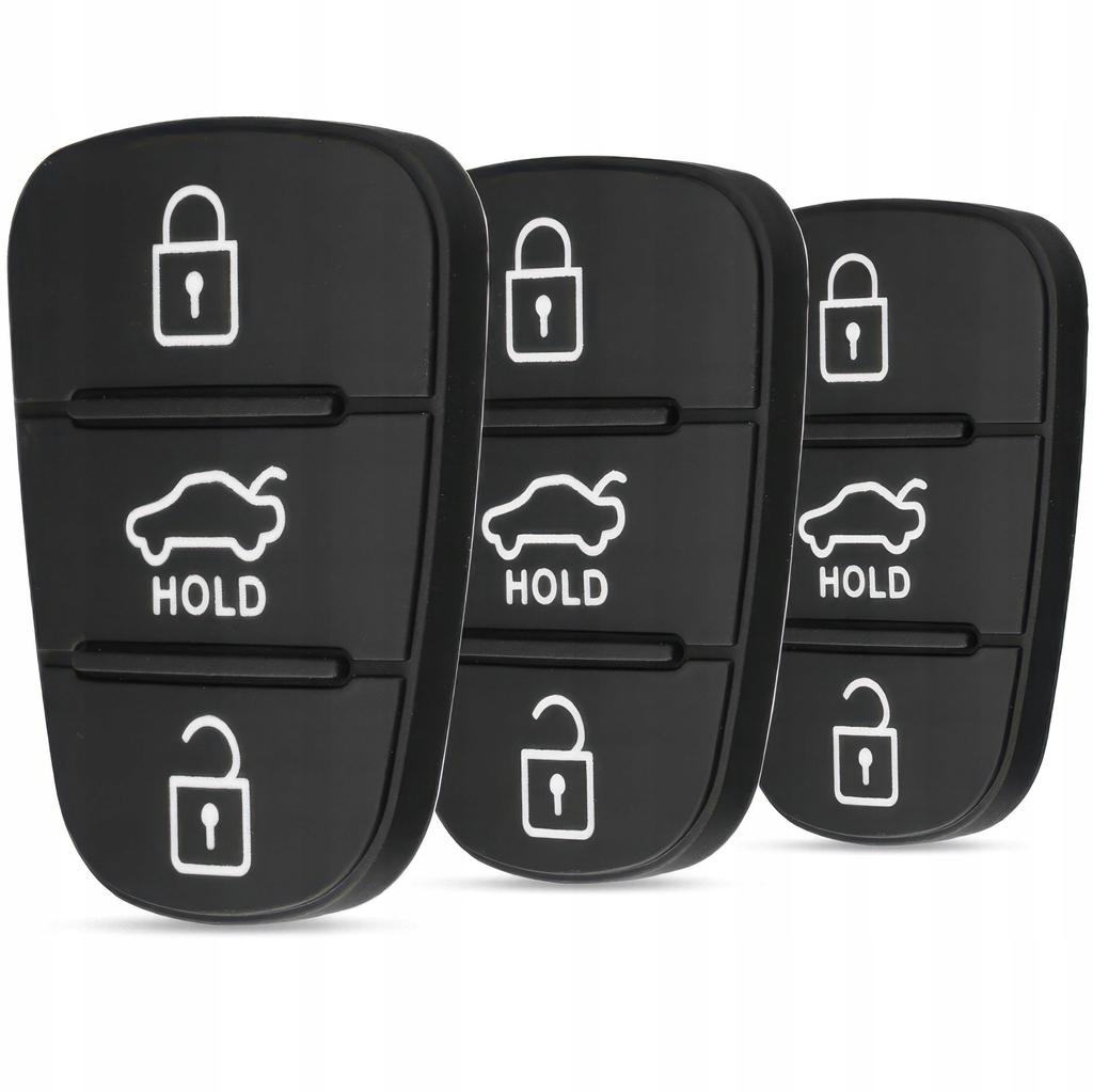 3X Gumka Przyciski Do Kluczyka Pilot Hyundai Kia Hold