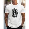 Men's Versatile T-Shirt, High-End Fashion Casual Printed Short Sleeve Trendy Top