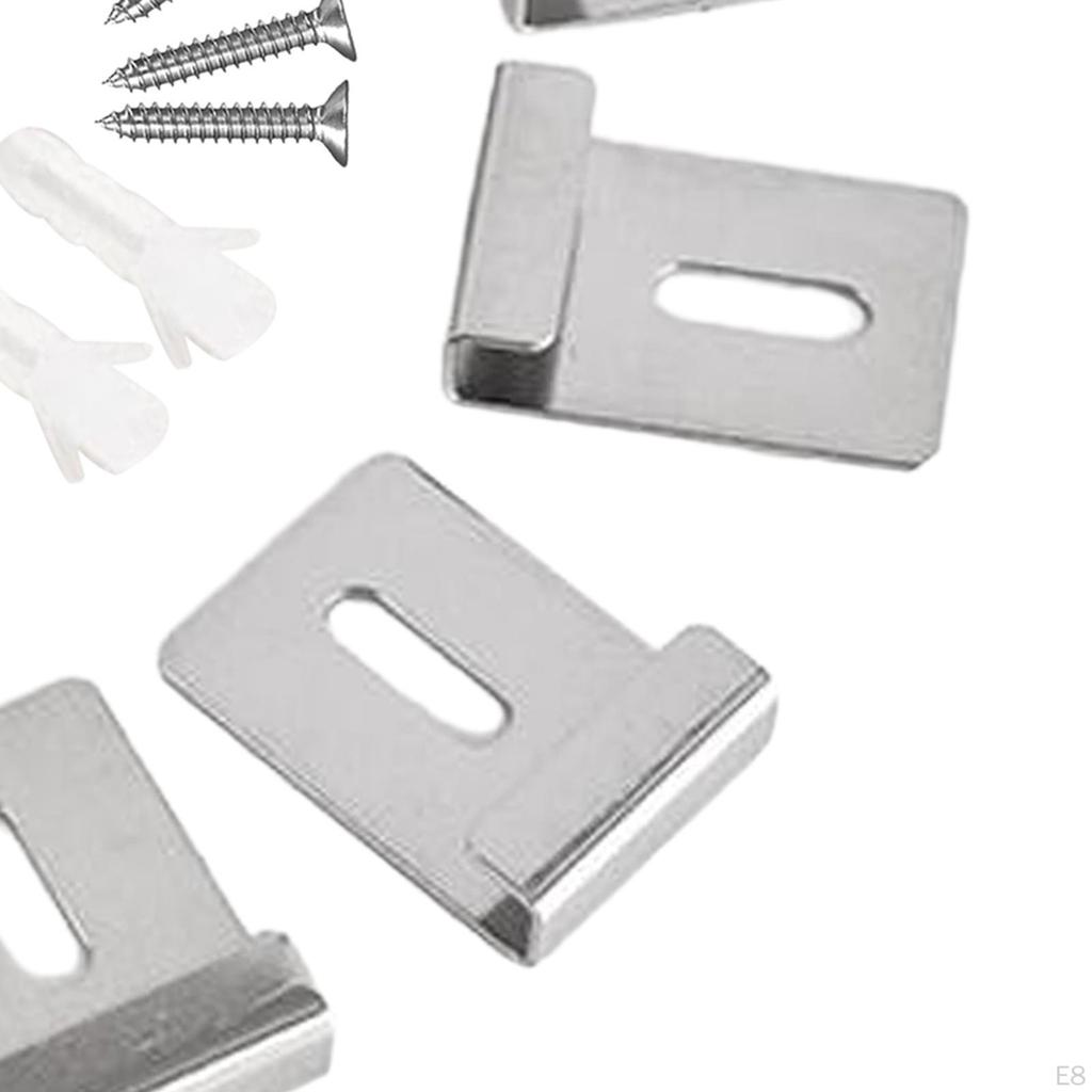 Metall-Befestigungsklammern-Set für Spiegel zur einfachen Wandmontage