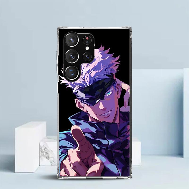 Kaisen J-Jujutsu Gojo Satoru Phone Case For Samsung Galaxy S24 S25 Edge S26 Ultra S22 S23 Plus S21 + S20 FE Soft TPU Back Cover