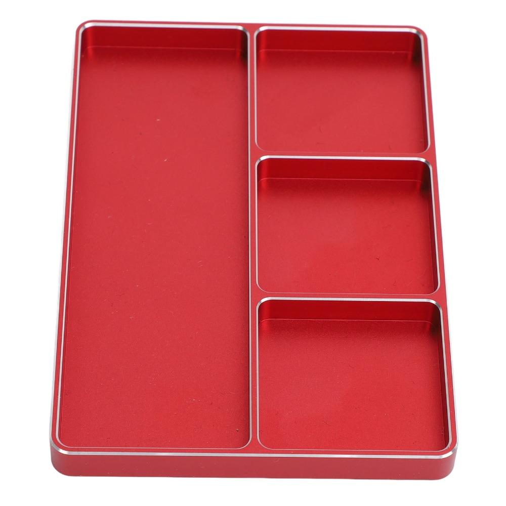 Metal Magnetic Screw Holder 4 Grids Screw Parts Tray Durable Repair Tool Organizer  For RC Car