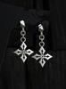 Sterlingworth Lichtb-D2 Natural Stone Silver Cross Earrings