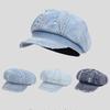 Washed Denim Newsboy Hat Women Retro Octagonal Cap Beret Painter Caps Women Hats Female Beret Vintage