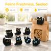 8pcs Fresh Keeping Black Cat Bag Clips Moisture-proof Kitchen Seal Clips  Seasoning Bags