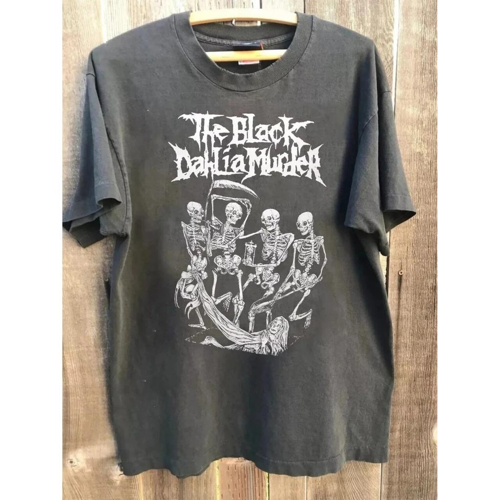 Retro Black Dahlia Murder Dance Terror Charcoal Grey T-shirt Printed Pattern Unisex T-shirt Casual Sports Outdoor Dressing