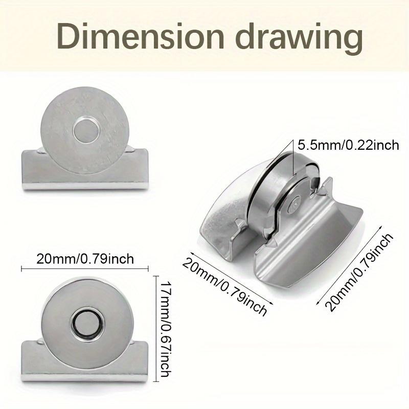 10 ks Magnetický uzávěr Klipy na tašku z umělé kůže Neviditelný hladký kovový patentní uzávěr pro kabelku peněženku DIY řemeslné doplňky