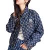 MLB Yankees Letter Print Loose Windbreaker Denim Jacket Unisex jackets Blue 3ADKM0121-50BLS