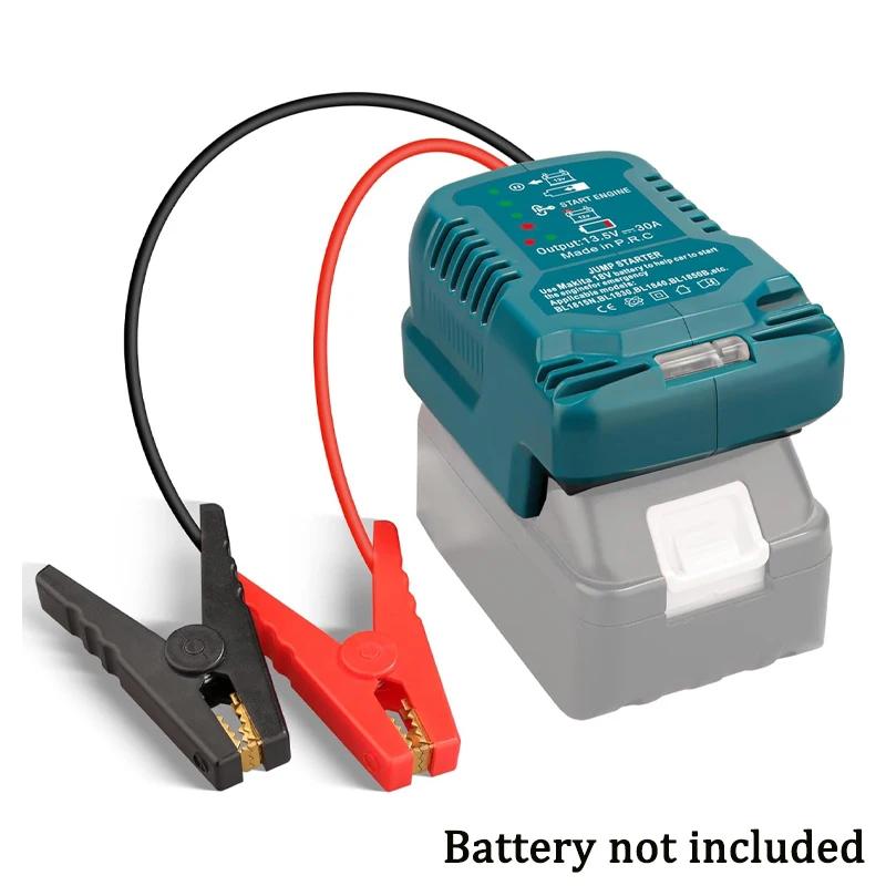 Jumper Cables Car Using Tool For Makita 18V Li-ion Battery BL1830 BL1840 BL1850 Jump Starting Adapter Auto Booster Cable