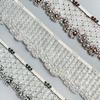 6.5Cm Exquisite Organza Beads Flower Barcode Clothing Dress Window Decoration Belt Decorative Lace Accessories
