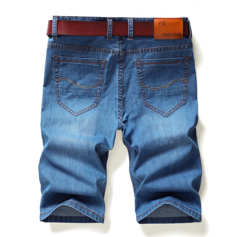 Men's Stretch Denim Shorts Summer New Tide Hundred Loose Straight Five Trousers Casual Trousers