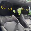 Protective Auto Headrest Protectors Halloween Car Cover, Scary Pattern Print Stretchable Universal Fit Interior Decor Protector, Breathable Polyester