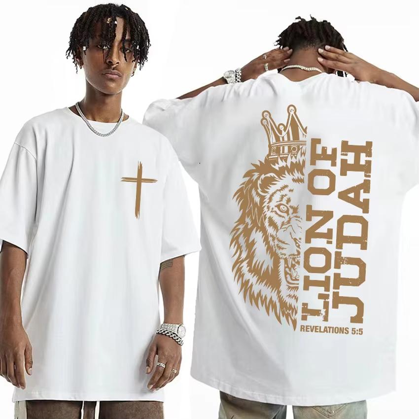 2025 Living Proof of A Loving God Letters Print T Shirts Women's Inspirational Christian Apparel T Shirt Men Oversized T-shirt