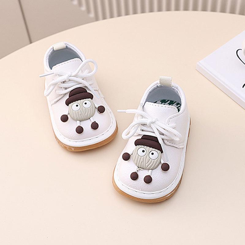 Cartoon Kleinkinderschuhe Mit Sound Für Mädchen Und Jungen Sommer Frühling Herbst Synthetisches Leder