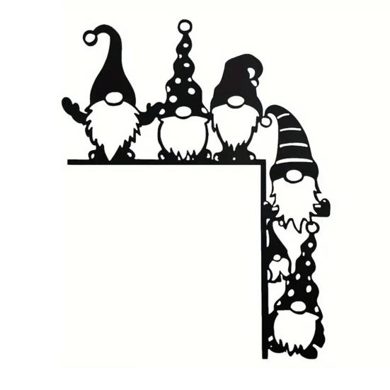 Weihnachts-Türschmuck Niedlicher Cartoon Schneemann Weihnachtsmann Rentier Lebkuchen Türrahmen Deko Holz Heim Wand Eckschild für Wand Schrank Regal