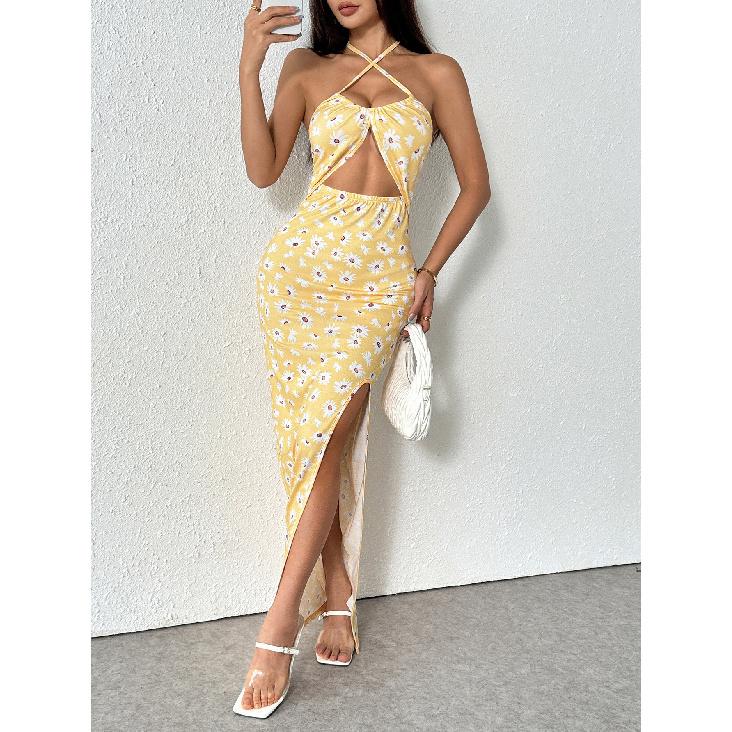 New Year Summer Vacation Beach Music Festival Commuting Work Comfortable Sexy Elegant Women'S Fashion Printed Dress