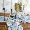 3 rolki 4 cm * 3 m ręcznie robiona wstążka w kolorze baby blue do pakowania prezentów wstążka z postrzępionymi krawędziami do dekoracji rzemieślniczych bukietów ślubnych
