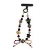 Candy Color Bead Phone Pendant Cute Phone Wrist Strap Lovely Beaded Phone Chain  Decoration