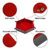 Foldable Portable Hexagonal Tray Box PU Leather Desktop Clutter Storage Box Folding Dice Rolling Tray Set Home Decor