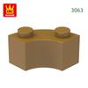 Non-Toxic 128Pcs/Lot 3063 85080 Curved Building Blocks Moc Accessories Compatible With Bricks Diy Children Toys Assembly Gift Box