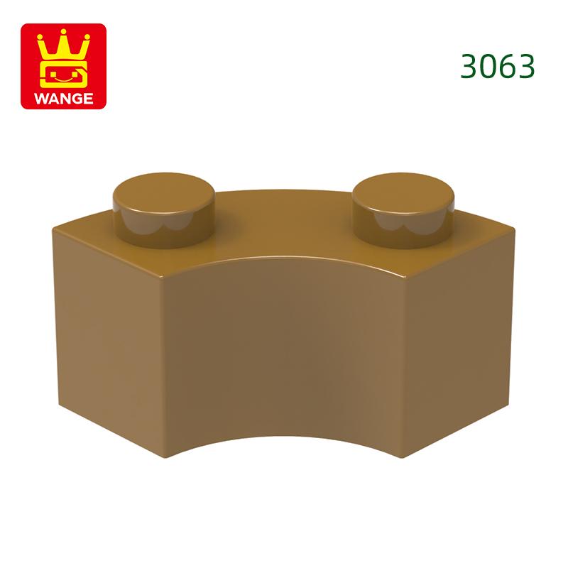 Non-Toxic 128Pcs/Lot 3063 85080 Curved Building Blocks Moc Accessories Compatible With Bricks Diy Children Toys Assembly Gift Box