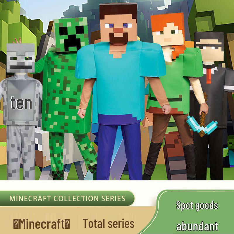 Children's Halloween Anime Cosplay Costume - Steve Role Play Party Outfit