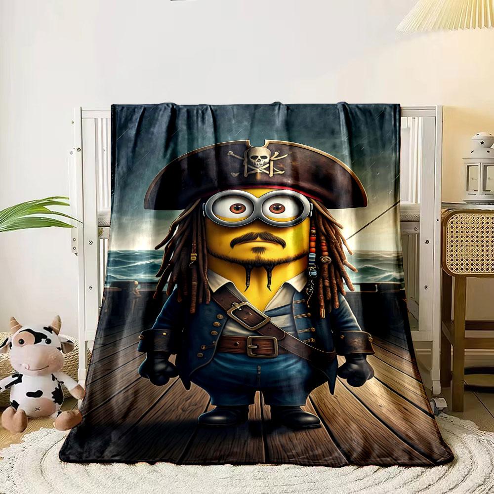 

Pirate-themed cartoon character with dreadlocks, hat, and nautical attire. for all seasons blanket lunch break throw gift 80cm x 120cm