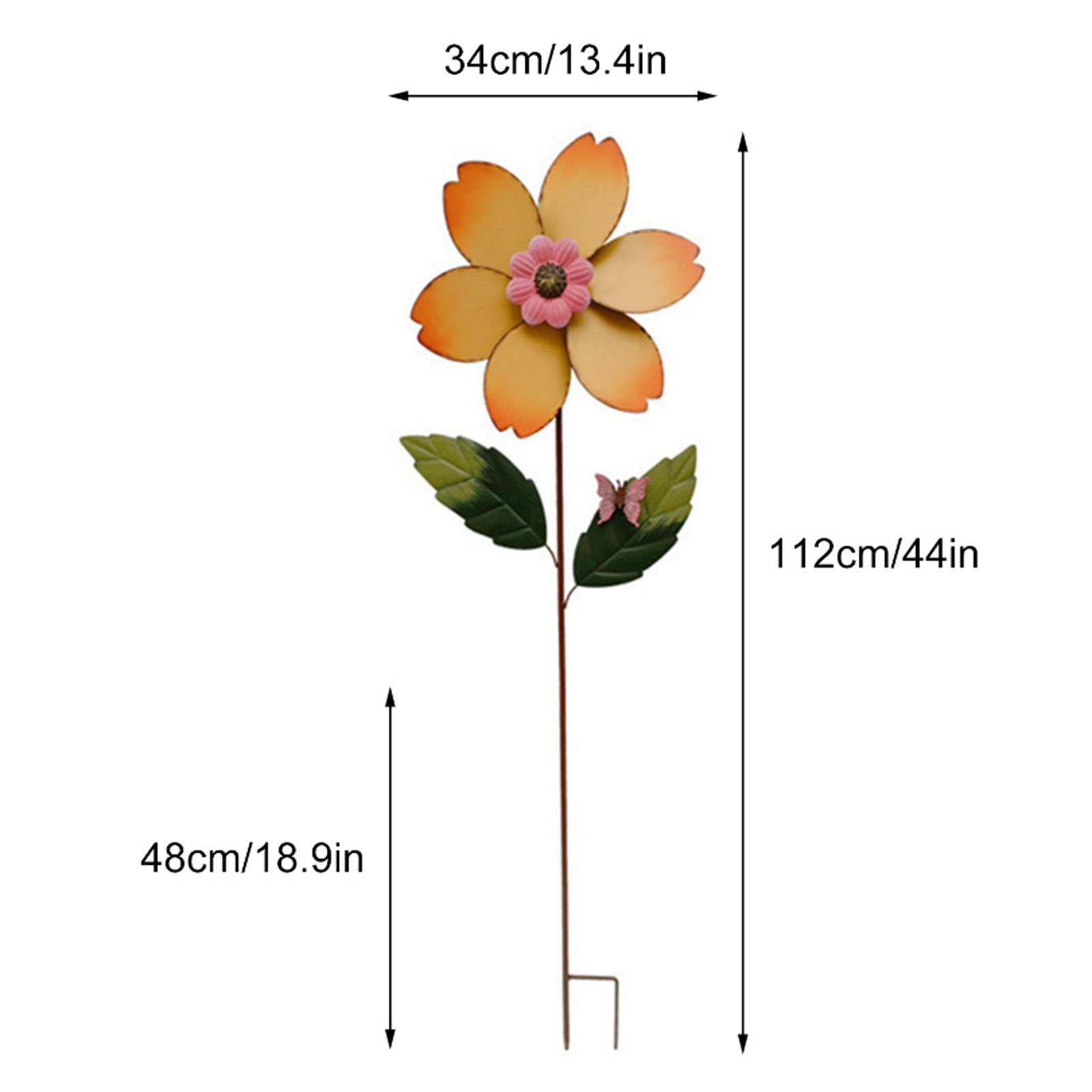 

Iron Sunflower Rotating Windmill Outdoor Garden Patio Windmill