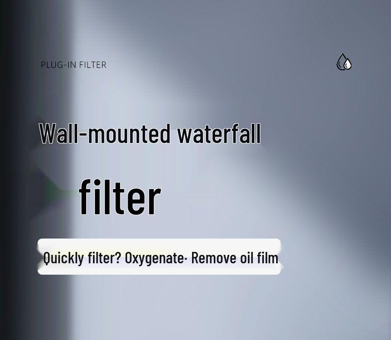 Wall-Mounted Fish Tank Filter: Silent 3-in-1 Circulation, Purification, Oil Film Removal, and Oxygenation Pump.