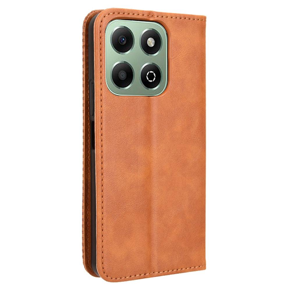 For Honor X6b 4G Cell Phone Case Retro PU Leather Wallet Phone Stand Cover