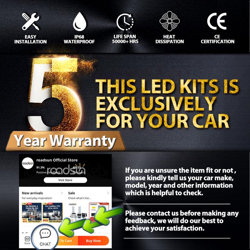

roadsun D2S 6000K HID Xenon Headlight Bulb D2 Headlamp Light For BMW X5 E53 1999 2000 2001 2002 2003 2004 2005 2006 5-Year Warranty