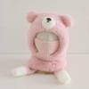 Mascherina Facciale Invernale Copricapo Per Bambini E Bambine Calda Morbida Cappello A Maglia Orsetto Cartone Animato Sciarpa Cappello Un Pezzo Passamontagna Per Bambini