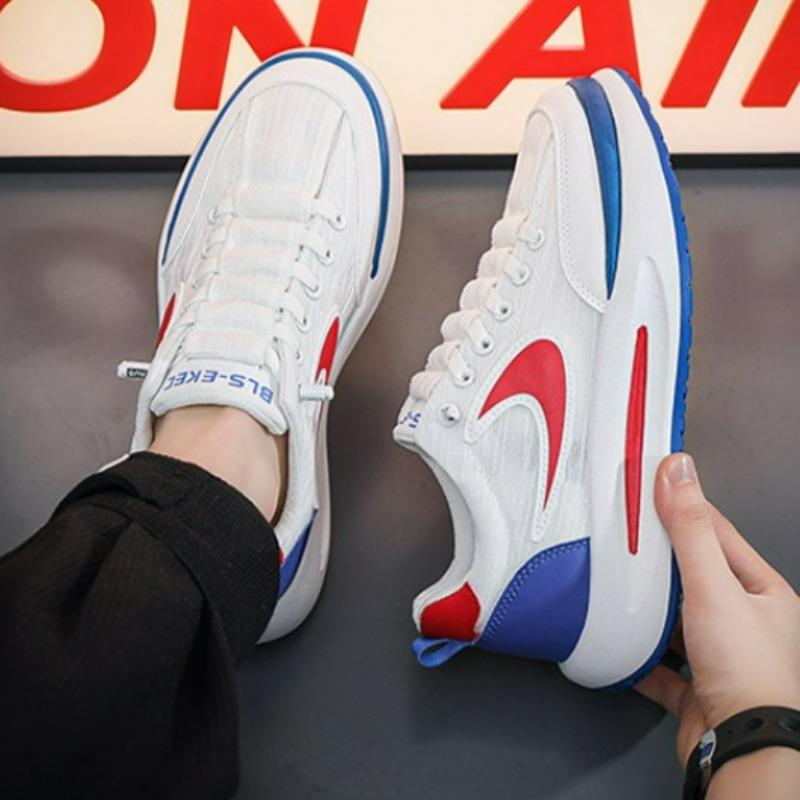 Freizeitschuhe für Männer Frühlingsmode Mesh Atmungsaktive Sportschuhe Verschleißfeste Gummi-Laufplattformschuhe Mann Tenis Hombres