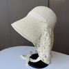 Summer New Fashion Hat Women's Thin Shawl Bucket Hat Breathable Hollow Solid Color Versatile Face Small Sun Hat