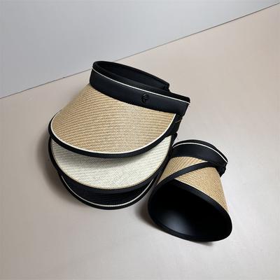 New Straw Empty Top Hat Summer Fashion Sunshade Empty Top Straw Hat Anti-ultraviolet Breathable Windproof Straw Hat Women