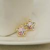 Korean Butterfly & Bowknot Cat's Eye Earrings with Pearl Studs