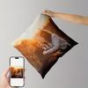 Customized 18x18 Inch Plush Photo Pillowcase, Personalized for Families, Couples, Pets, and Friends, Memories for Home, Office,