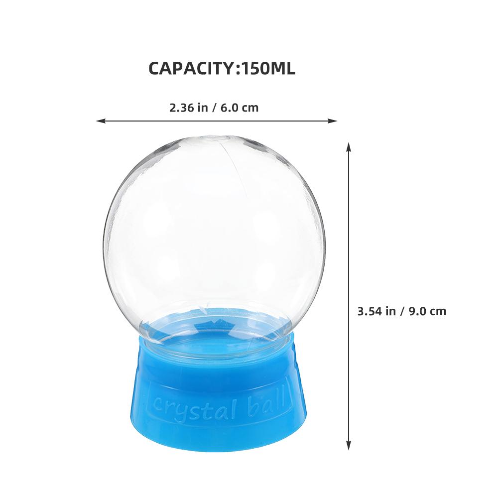 

6 шт. Набори для виготовлення кришталевих куль Прозорий пластиковий наповнюваний водний глобус DIY Сніговий глобус Банка для Різдвяної прикраси дому Святкового ремесла синій