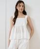 BIBYSEOB Square Neck Sleeveless Blouse White [T52]