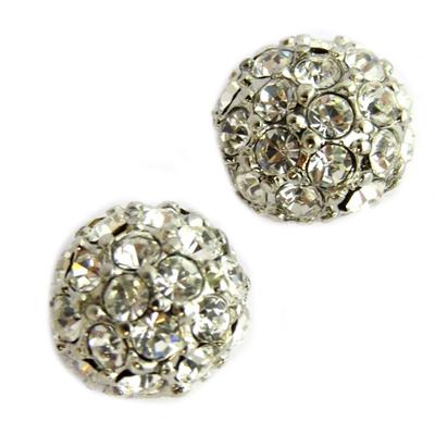 [G9467] - White 'Sissi' Designer Earrings - 8 Mm