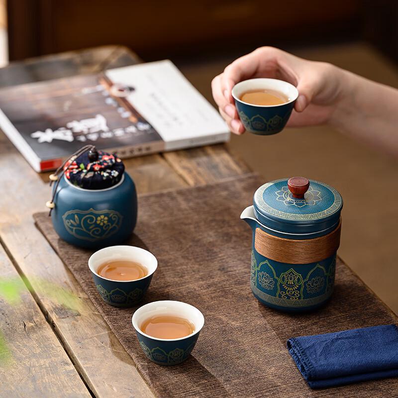 Portable Ceramic Kung Fu Travel Tea Set