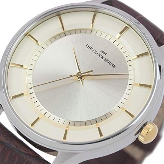 [The Clock House] Business Formal Analoge Wasserdichte Armbanduhr Modische Herrenuhr MBF5001-CH1B Gold