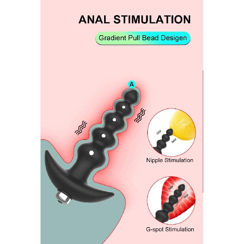 Anal Plug Beads Male Prostate Massager Gay Butt Plug Anal Sex Toy for Women Silicone Vibrator Adult Supplies Sex
