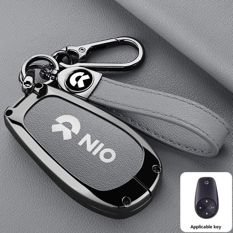 Zinc Alloy Leather Car Key Key Case For Nio Et7 Et5 For Nio Nio Es6 Es8 Ec6 Et7 Key Fob Car Key Case