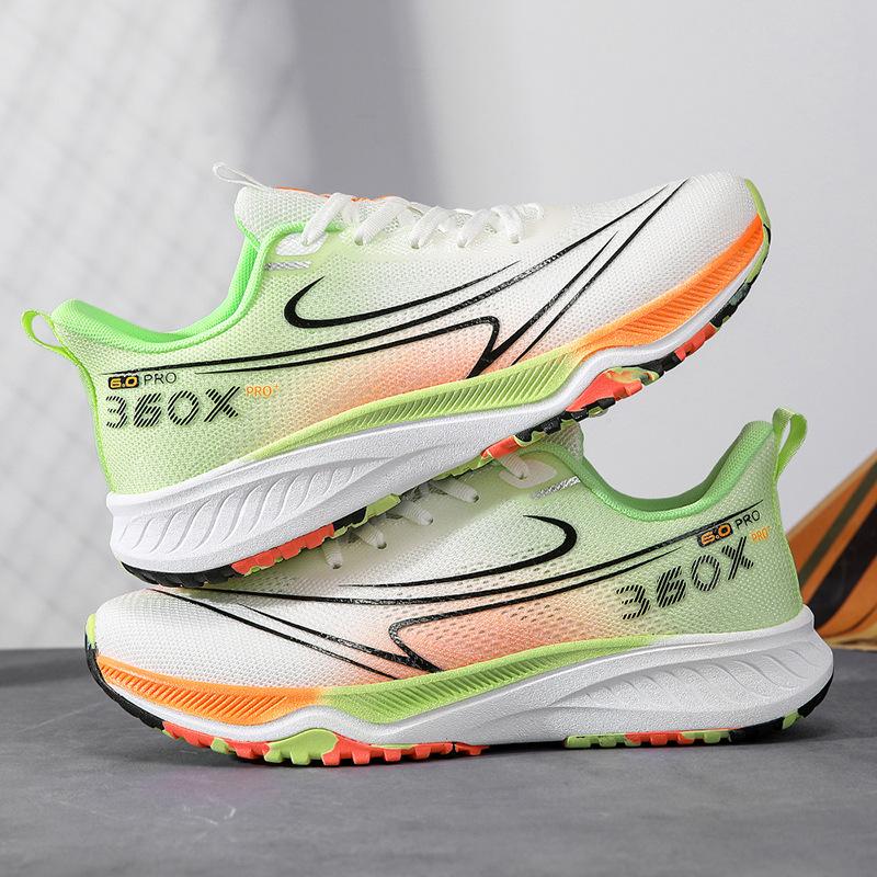 Лето 2025 новый ультралегкий сетчатый дышащий амортизирующий спортивный обувь мужской износостойкий и нескользящий студенческий гоночный беговые кроссовки тренд 39