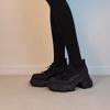 2025 Women's New Autumn and Winter Leather Round Toe and Calf High-heeled Zipper Thick Soled Elastic Short Boots
